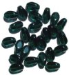 25 18x12mm Four Sided Twisted Ovals - Emerald